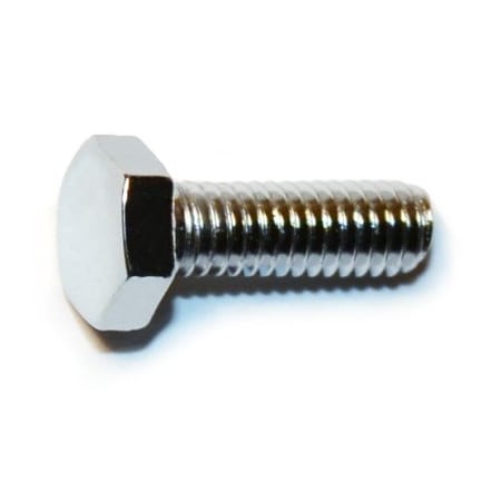 Midwest Fastener Class 8.8, M4-0.70 Hex Head Cap Screw, Chrome Plated Steel, 12 mm L, 10 PK 79962